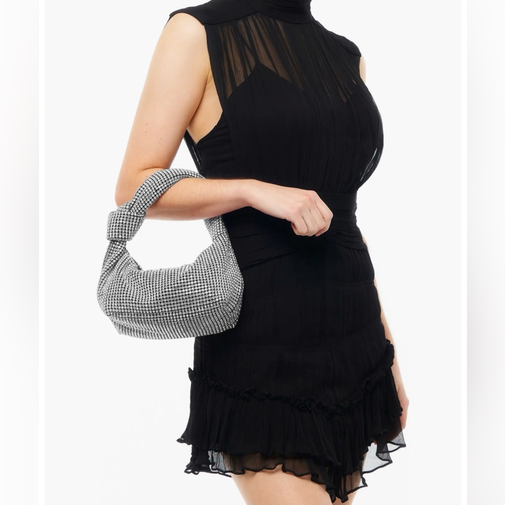 Madison West Los Angeles Rhinestone Bling Knotted Handbag. NWT